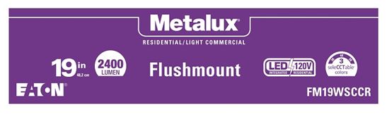 Metalux FM CCT Series FM19WSCCR Flush Mount Fixture, 120 V, 31.9 W, LED Lamp, 2500 Lumens - VORG9804949