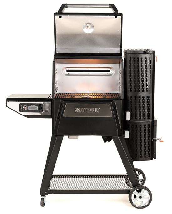 Masterbuilt MB20040220 Digital Charcoal Grill and Smoker, 560 sq-in Primary Cooking Surface, Black, Steel Body - VORG3440492