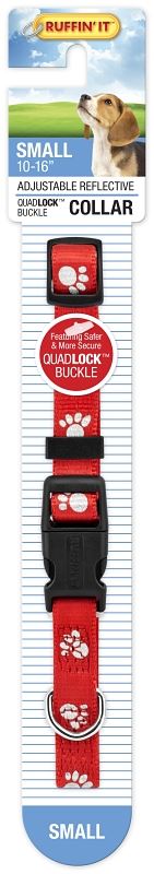 Ruffin'It 39241 Reflective Dog Collar, 10 to 16 in L, 5/8 in W, Nylon, Assorted, Pack of 3 - VORG4768081