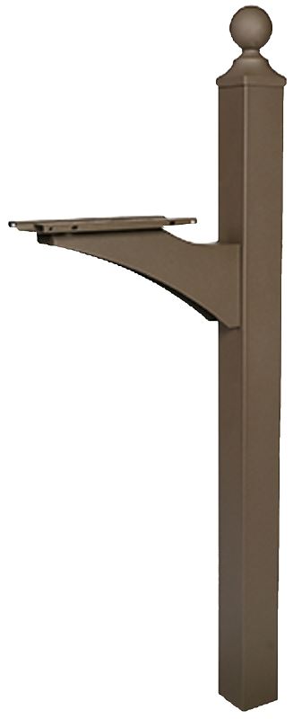 Gibraltar Mailboxes LP000BZ0 Landover Mailbox Post, 21.4 in L, 6 in W, 56.4 in H, Aluminum