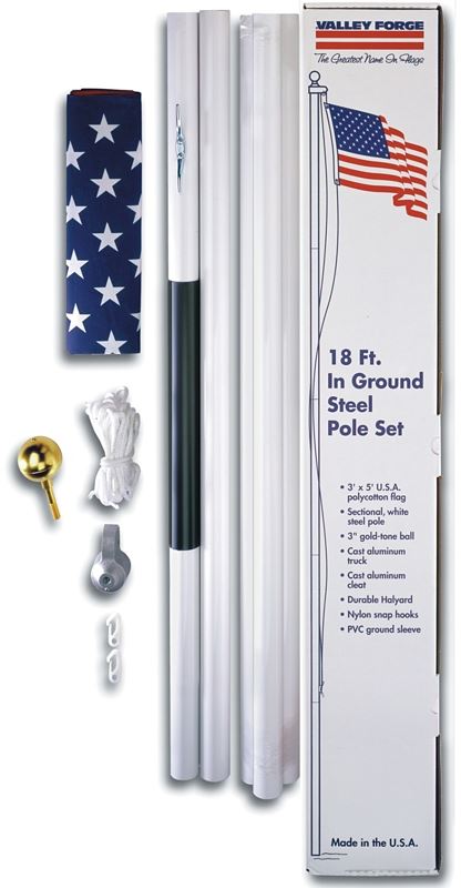 Valley Forge SFP18F-S In-Ground Pole Kit, Polycotton - VORG3631330