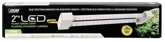 Feit Electric GLP24FS/19W/LED Grow Light, 0.158 A, 120 V, 2 -Lamp, LED Lamp, 1200 Lumens, 3300 K Color Temp - VORG3405545