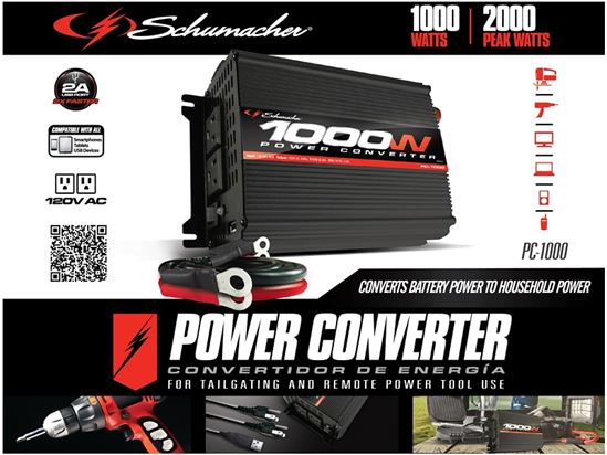 Schumacher PC-1000 Power Inverter, 12.8/13.2 VDC Input, 110/125 V Output - VORG7187222