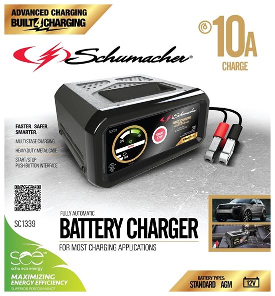 Schumacher SC1339 Battery Charger, 12 V Output, AGM Battery - VORG7227770