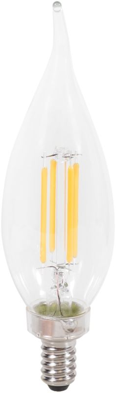 Sylvania 40759 Natural LED Bulb, Decorative, B10 Bent Tip Lamp, 60 W Equivalent, E12 Lamp Base, Dimmable, Clear