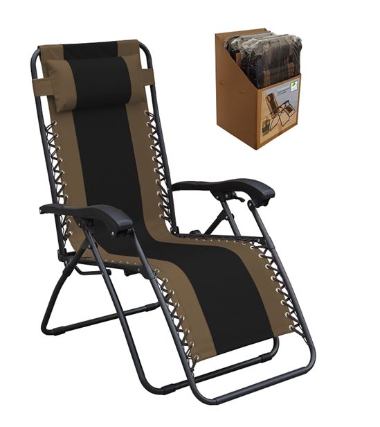 Seasonal Trends F4321OXBKOX64/OX3 Gravity Relaxing Chair, 70 cm (27.56 in) W, 159 cm (62.60 in) D, 110cm (43.31 in) H