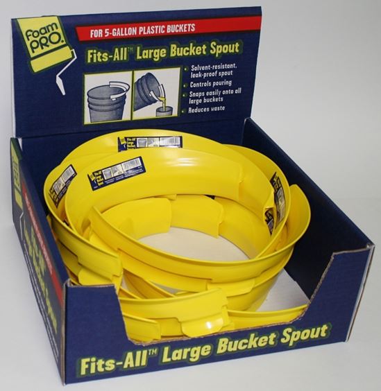 Foampro 135 Bucket Spout, Plastic, Yellow, For: 5 gal Bucket, Pack of 12 - VORG8670515