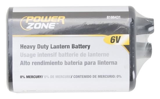 PowerZone 4R25 Heavy-Duty Lantern Battery, 6 V Battery, Zinc, Manganese Dioxide, and Zinc Chloride, Pack of 6 - VORG8166431