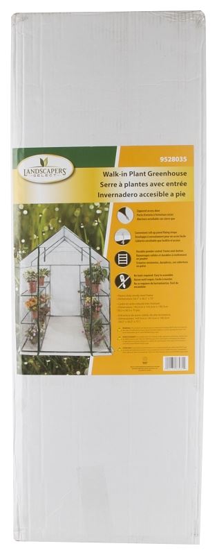 Landscapers Select GHLPS Green House, 56.5 in L, 56.5 in W, 75 in H, Zippered Access Door - VORG9528035