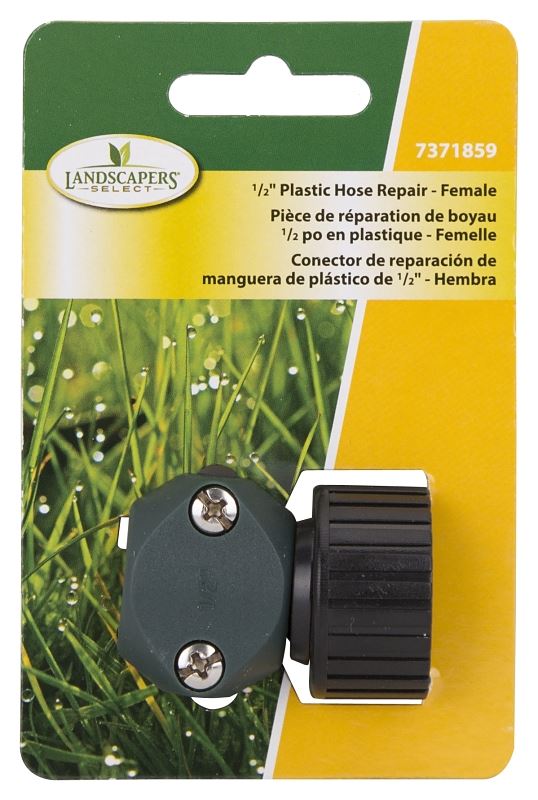 Landscapers Select GC530-23L Hose Coupling, 1/2 in, Female, Plastic, Green and Black - VORG7371859