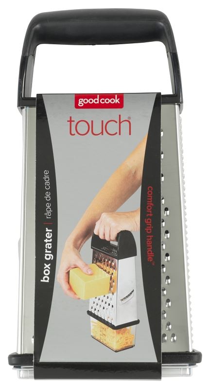 Goodcook 20307 Box Grater with Lidded Container, Stainless Steel, Black - VORG7345622