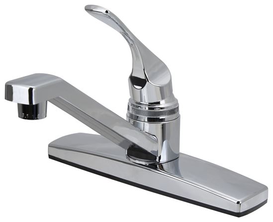 Boston Harbor PF8111A Kitchen Faucet, 1.8 gpm, 1-Faucet Handle, ABS, Chrome Plated, Lever Handle