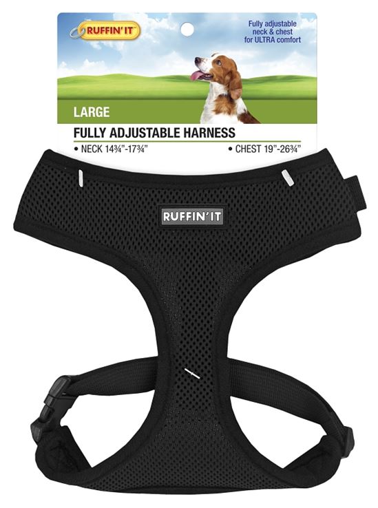 Ruffin'It 41466 Fully Adjustable Harness, 14-3/4 to 17-3/4 in x 19 to 26-3/4 in, Mesh Fabric, Assorted, Pack of 4