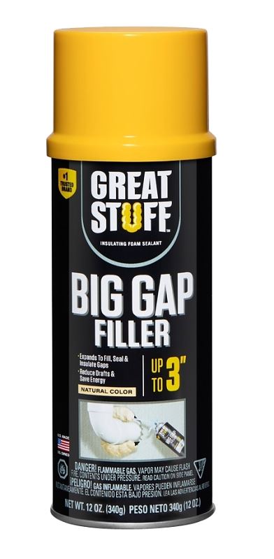 Great Stuff 157906 Triple Expanding Foam Sealant, Yellow, 12 oz, Can