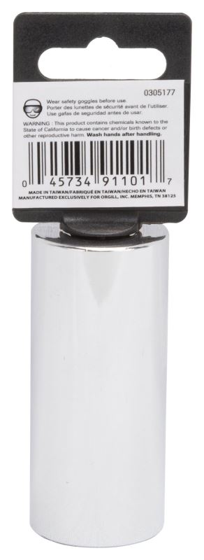 Vulcan MT6528632 Drive Socket, 1 in Socket, 1/2 in Drive, 12-Point, Chrome Vanadium Steel, Chrome - VORG0305177