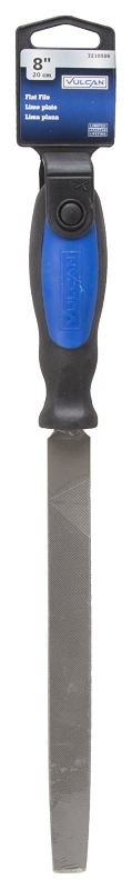 Vulcan JL-F001 File, Flat Profile, Flat Pattern, Double Cut Cut, 3/4 in W Blade, Cushion-Grip Handle - VORG7210586