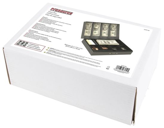 ProSource TS811 Cash Box, 11-3/8 L x 7-5/8 W x 3-1/4 H in Exterior, Steel, Combination Lock, 6-Compartment - VORG2230159