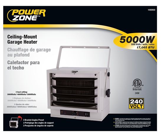 PowerZone EH-4604A Forced Air Garage Heater, 17,065 Btu - VORG1302033