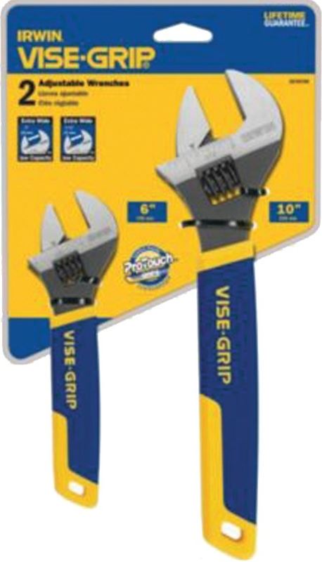 Irwin 2078700 Adjustable Wrench Set, ProTouch Grip Handle - VORG0285684