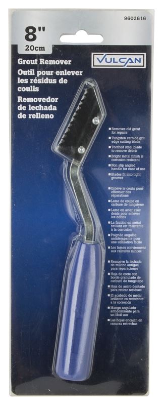 Vulcan 17122-3L Grout Remover Handle, Handle (Plastic), Blade (Steel/Tungsten Carbide), Blue (Handle), Metallic (Blade) - VORG9602616