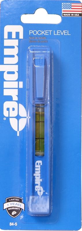 Empire 84-5 Pocket Level, 1-Vial, Plastic - VORG9649070