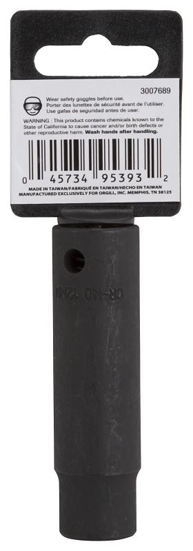 Vulcan MT6580210 Deep Impact Socket, 12 mm Socket, 1/2 in Drive, Deep Drive, 6-Point, Chrome Molybdenum Steel - VORG3007689