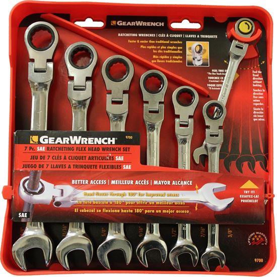 GearWrench 9700 Wrench Set, 7-Piece, Steel, Specifications: SAE Measurement - VORG8906729