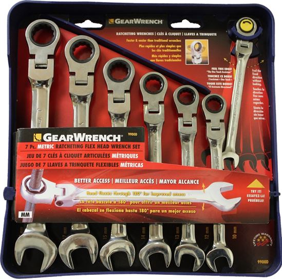 GearWrench 9900D Wrench Set, 7-Piece, Steel, Specifications: Metric Measurement - VORG8633216