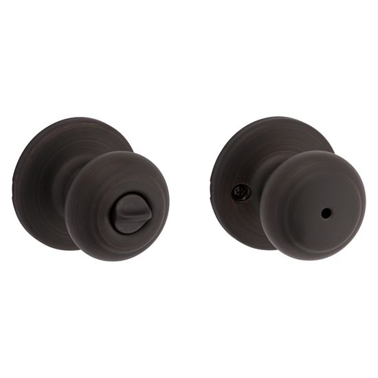 Kwikset 300CV 11PR CALRCS V1 Privacy Lockset, Cove Design, Knob Handle, Venetian Bronze, Universal Hand - VORG9505132