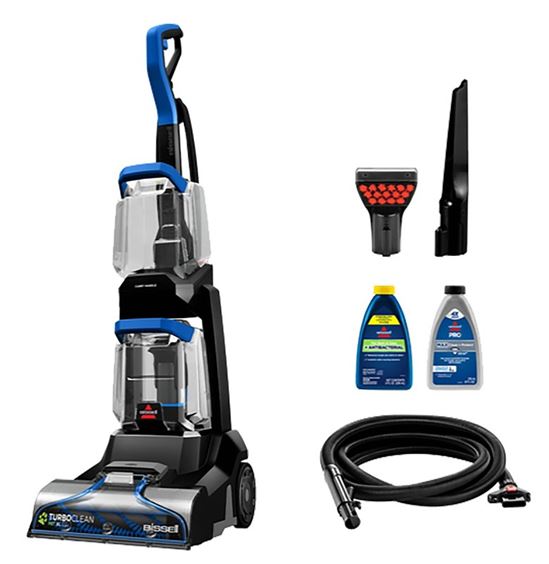 Bissell TurboClean Pet XL Series 3738 Upright Carpet Cleaner, 1 gal Tank, 10 in W Cleaning Path