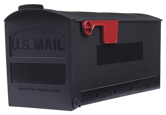 Gibraltar Mailboxes Patriot Series GMB505B01 Rural Mailbox, 1000 cu-in Capacity, Plastic, 8.4 in W, 20-1/2 in D, Black - VORG4412789