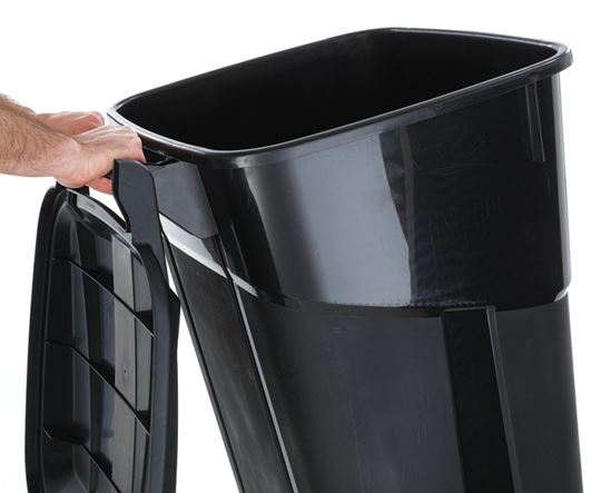 United Solutions COLORmaxx TI0061 Trash Can, 32 gal Capacity, Black - VORG1684505