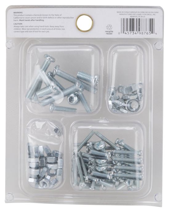 ProSource JL821033L Bolt and Nut Set, Zinc Plated, 100-Piece - VORG2248516