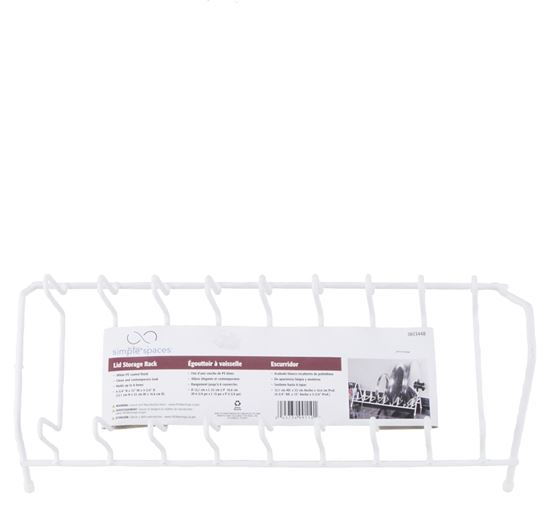 Simple Spaces JI-39W-3L Storage Rack, 4-3/4 in L, 5-3/4 in W, 14.13 in H, Steel, White - VORG0613448