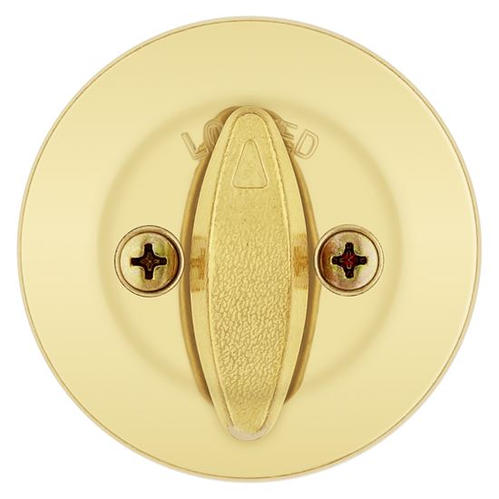 Kwikset 660 3 RCAL RCS Deadbolt, Different Key, Steel, Polished Brass, 2-3/8, 2-3/4 in Backset - VORG8623647