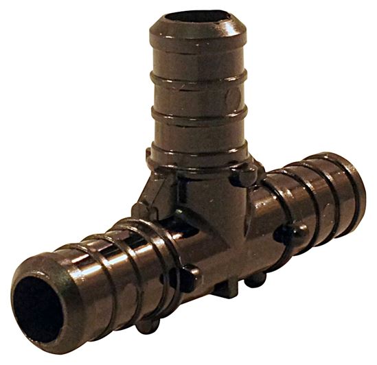 Apollo PXPAT1240JR Pipe Tee, 1/2 in, Barb, Plastic, Black, 200 psi Pressure - VORG8976565