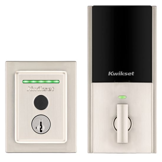 Kwikset Halo Series 959 CNT FPTR WIFI 15 Electronic Deadbolt, Satin Nickel, Residential, Brass/Steel, OS: Android - VORG8382186