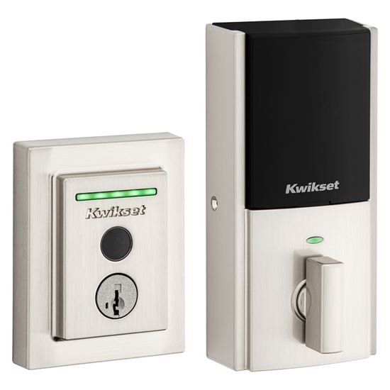 Kwikset Halo Series 959 CNT FPTR WIFI 15 Electronic Deadbolt, Satin Nickel, Residential, Brass/Steel, OS: Android - VORG8382186