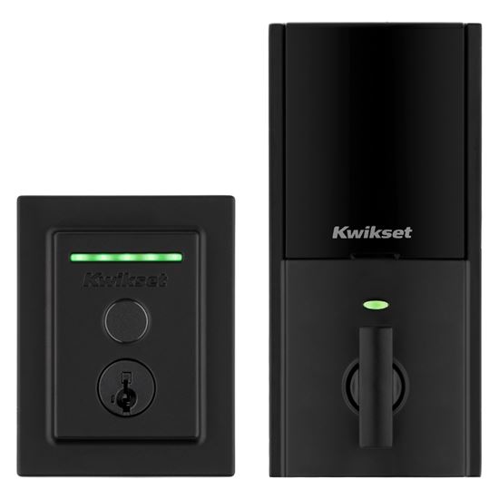 Kwikset Halo Series 959 CNT FPTR WIFI 514 Electronic Deadbolt, Matte Black, Residential, Brass/Steel, OS: Android - VORG8382178