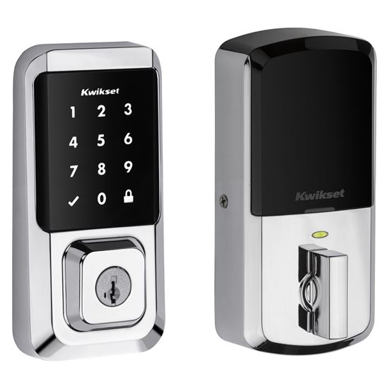 Kwikset Halo Series 939 WIFI TSCR 26 Electronic Deadbolt, Polished Chrome, Residential, AAA Grade, Zinc, Keypad Included - VORG8381899