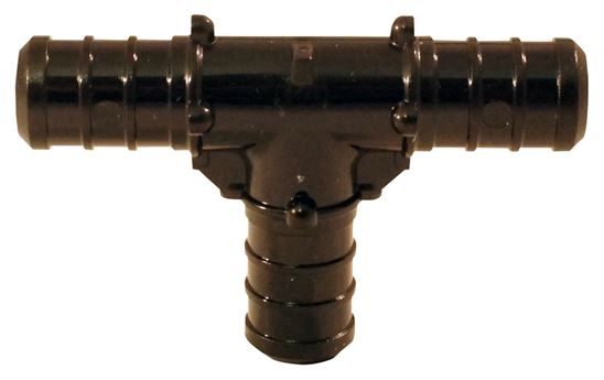 Apollo PXPAT1240JR Pipe Tee, 1/2 in, Barb, Plastic, Black, 200 psi Pressure - VORG8976565