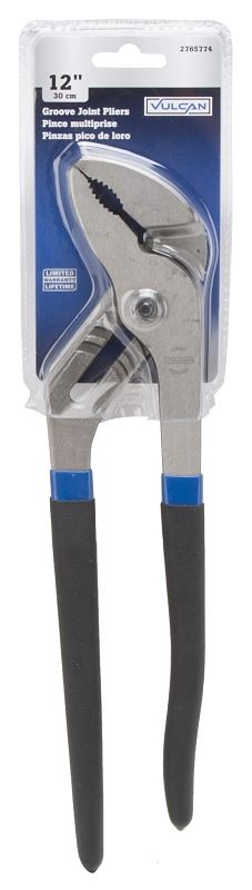 Vulcan PC980-06 Groove Joint Plier, 12 in OAL, 2 in Jaw, Black & Blue Handle, Non-Slip Handle, 2 in W Jaw - VORG2765774