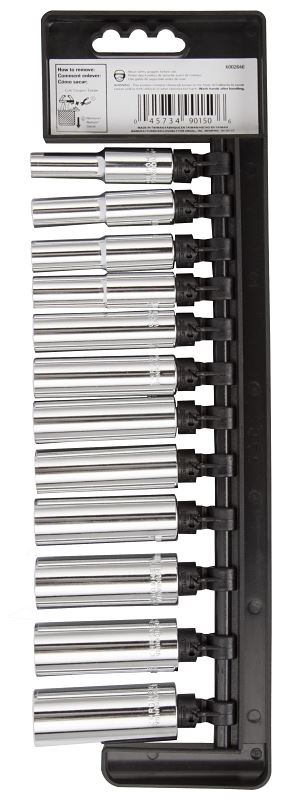 Vulcan TS1012MD Socket Set, Chrome Vanadium Steel, Chrome - VORG6002646