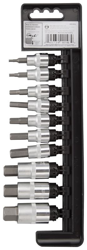 Vulcan TS1010M Socket Set, Chrome Vanadium Steel, Chrome - VORG6002604