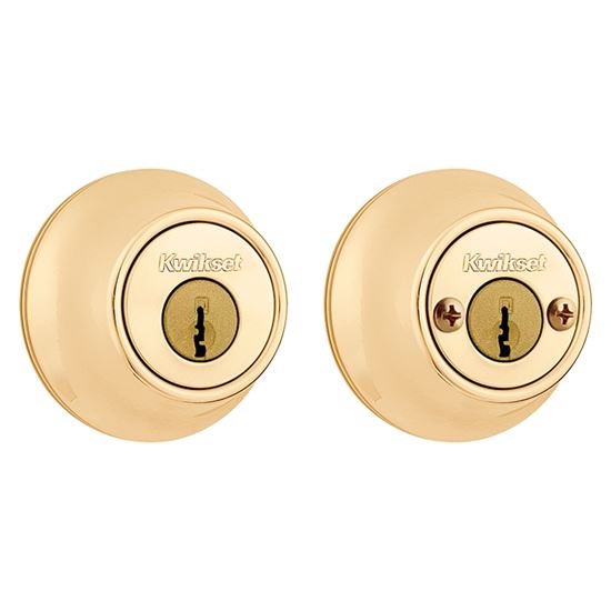 Kwikset 660 Series 6653RCALRCSK3BX Deadbolt, Keyed Alike Key, Steel, Polished Brass, 2-3/8 x 2-3/4 in Backset, K3 Keyway - VORG7956394