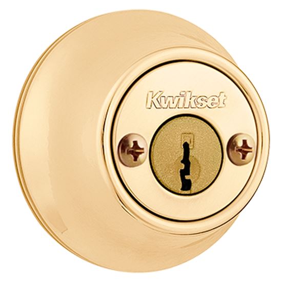 Kwikset 660 Series 6653RCALRCSK3BX Deadbolt, Keyed Alike Key, Steel, Polished Brass, 2-3/8 x 2-3/4 in Backset, K3 Keyway - VORG7956394