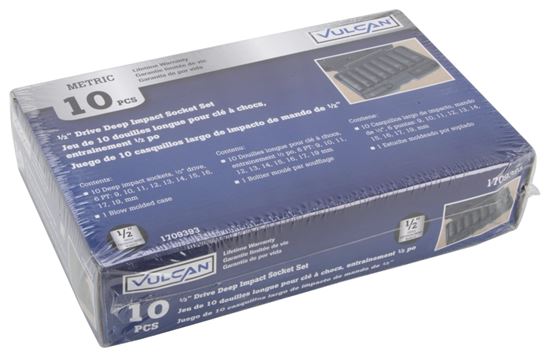 Vulcan MTI10-M Socket Set, Chrome Molybdenum Steel, Tempered Phosphate - VORG1709393