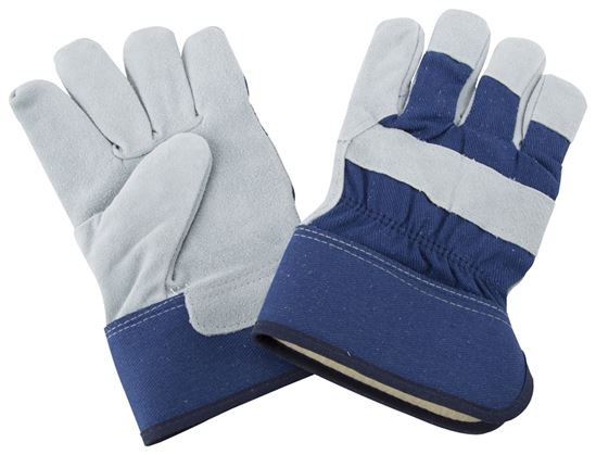 Diamondback JF 6317 Gloves, For All Genders, L, 11.5 in L, Continuous Thumb, Wide Safety Cuff, Polyester Lining, Blue