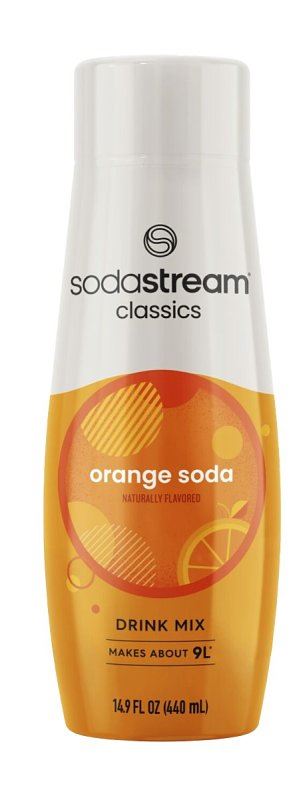 Sodastream Classics 1424224012 Soda Drink Mix, Water, Orange, 14.9 fl-oz Bottle, Pack of 4