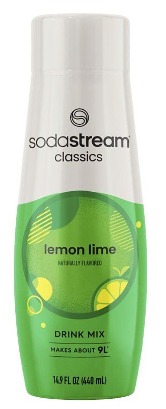 Sodastream Classics 1424226012 Soda Drink Mix, Water, Lemon Lime, 14.9 fl-oz Bottle, Pack of 4